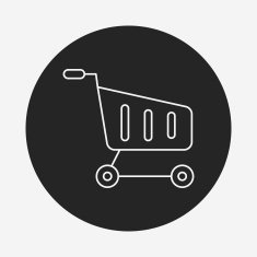 web shopping cart line icon N5