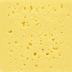 Background of fresh yellow Swiss cheese with holes Vector illust