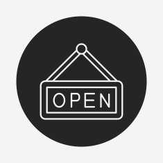 shop open line icon N4