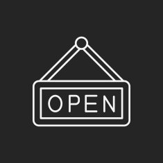 shop open line icon N5