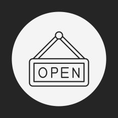 shop open line icon N6