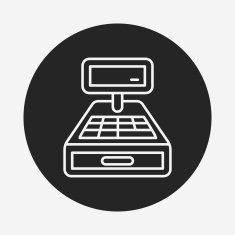 Cash register line icon N5
