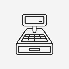 Cash register line icon N8