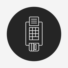Credit card machine line icon N3