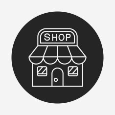 shopping store line icon N16