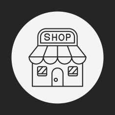 shopping store line icon N18