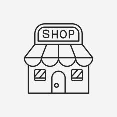 shopping store line icon N19
