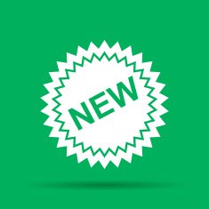 Flat New label icon vector illustration N2
