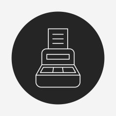 Cash register line icon N9