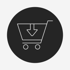 shopping cart line icon N52