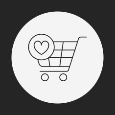 shopping cart line icon N58