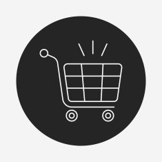 shopping cart line icon N60