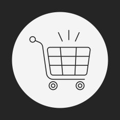 shopping cart line icon N62