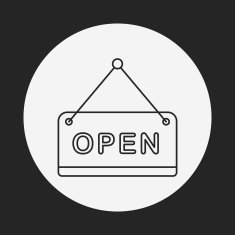 shop open line icon N10