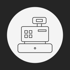 Cash register line icon N14