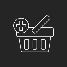 shopping basket line icon N14