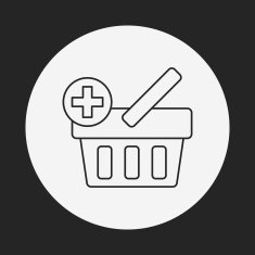 shopping basket line icon N15