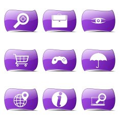 SEO Internet Sign Violet Vector Button Icon Design Set 10 N2