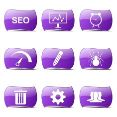 SEO Internet Sign Violet Vector Button Icon Design Set 8 N2