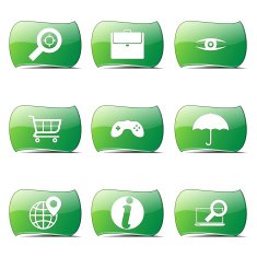 SEO Internet Sign Green Vector Button Icon Design Set 10 N2