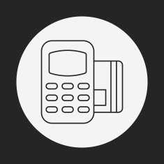 Credit card machine line icon N6