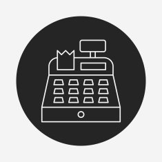 Cash register line icon N16