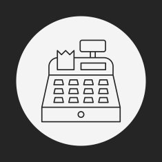 Cash register line icon N18
