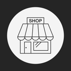 shopping store line icon N20