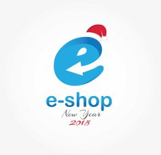 e shop new year vector design template