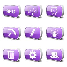 SEO Internet Sign Violet Vector Button Icon Design Set 8 N3