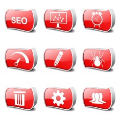SEO Internet Sign Red Vector Button Icon Design Set 8 N2