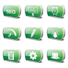 SEO Internet Sign Green Vector Button Icon Design Set 8 N3