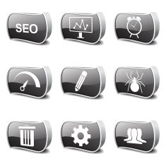 SEO Internet Sign Black Vector Button Icon Design Set 8 N2
