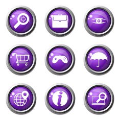 SEO Internet Sign Violet Vector Button Icon Design Set 10 N4