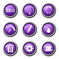 SEO Internet Sign Violet Vector Button Icon Design Set 8 N4