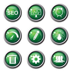 SEO Internet Sign Green Vector Button Icon Design Set 8 N4