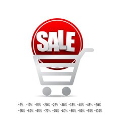 Sale text with tag banner on white background 007