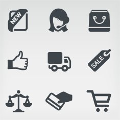 Shopping 1 icon set