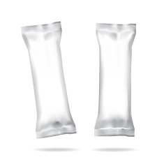Set Blank Foil Food Snack Packages