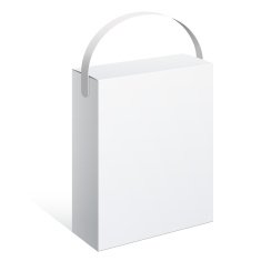 Package Cardboard Box with a handle N3