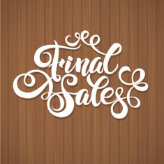 Final sales promotion calligraphical background Hand lettering Design Template Typography N2