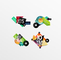 Set of labels stickers banners badges and elements for sale N4