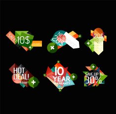 Set of labels stickers banners badges and elements for sale N5