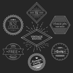 Guarantee quality thank you best choice vintage retro badges white