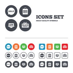 Sale speech bubble icon Black friday symbol N29