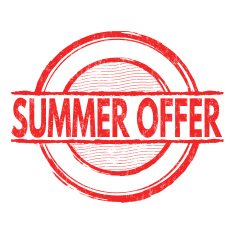 Summer offer stamp