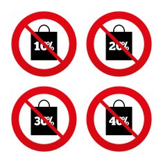 Sale bag tag icons Discount symbols N60