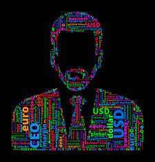 man on Business and Finance Word Cloud N3
