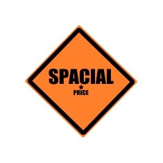Special black stamp text on orange background