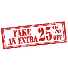 Take An Extra 25 Off-stamp